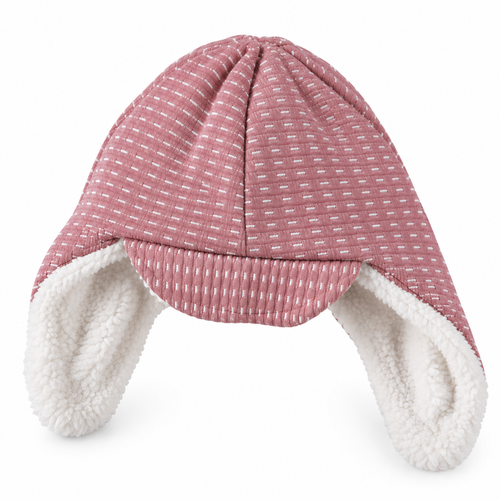 Bebezo Kulaklıklı Peluş Kep Şapka - Pembe