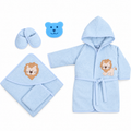 Babydo Lion 5'li Bornoz Seti (Erkek) - Mavi