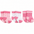 Bebezo Havlu Kız Bebek Çorabı 3'lü Set - Pembe